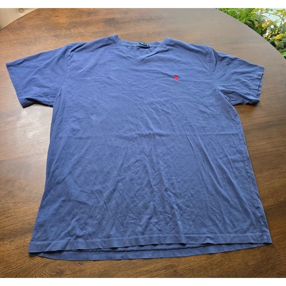 Polo Ralph Lauren Shirt XL Blue Red Pony Outdoors Rugby Preppy Casual Men